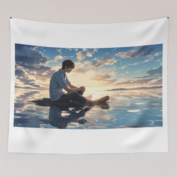 Item preview, anime sad men in sea art designed and sold by Amitabr14.