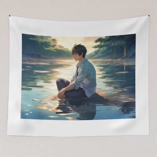 Item preview, anime sad men in sea art designed and sold by Amitabr14.