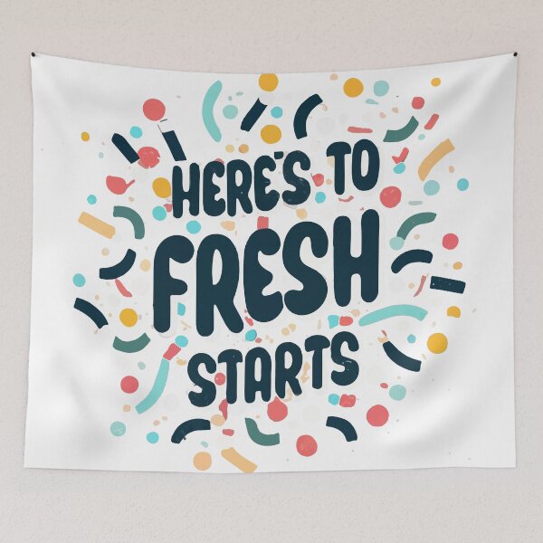 Item preview, Here's to Fresh Starts - Celebration Confetti Design designed and sold by NiftyWrx.