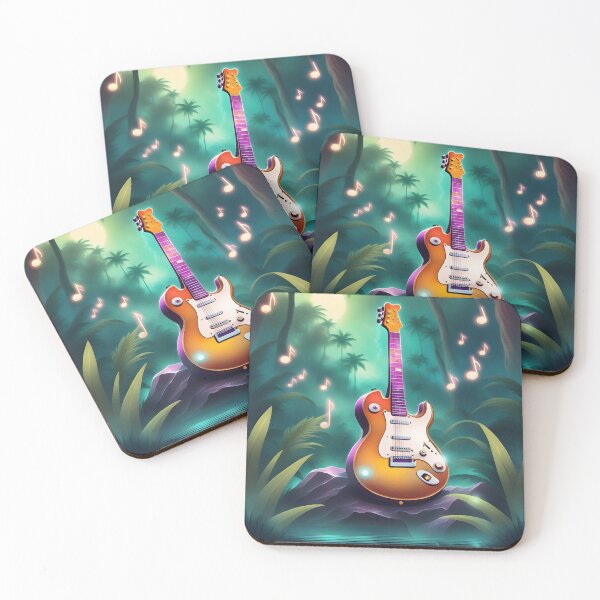 Item preview, Electric guitar in the jungle designed and sold by Artbellachi.