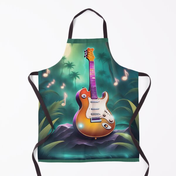 Item preview, Electric guitar in the jungle designed and sold by Artbellachi.