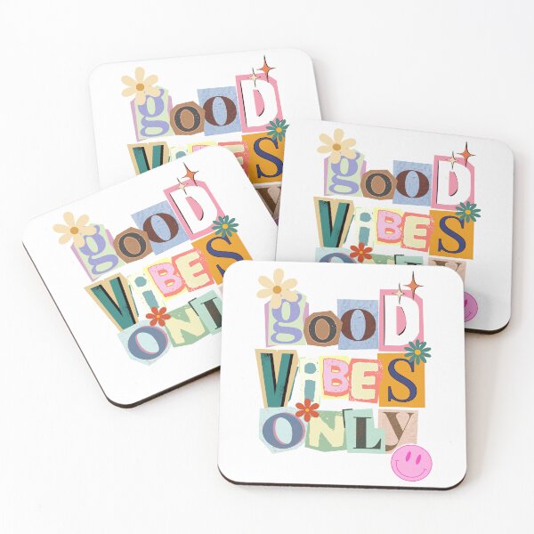 Item preview, Good Vibes Only / Retro Print designed and sold by Thehatinthecat.