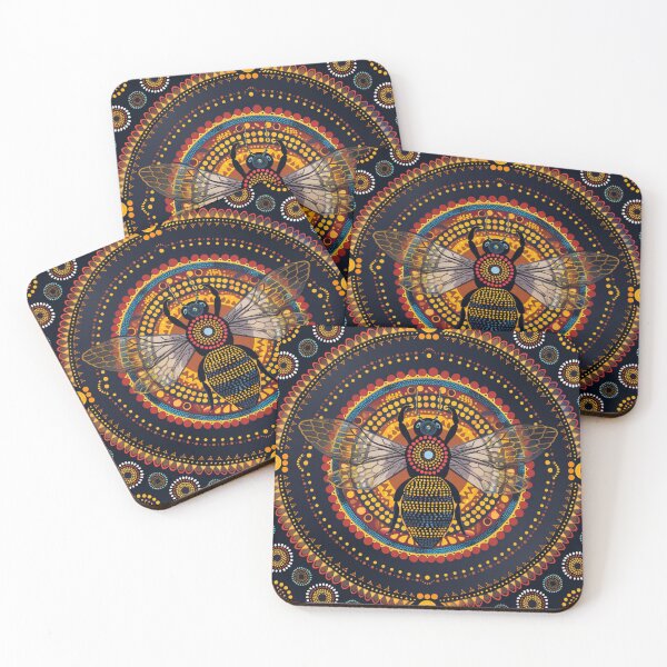 Item preview, Aboriginal Inspired Dot Art - Honey Bee designed and sold by GrinGalore.