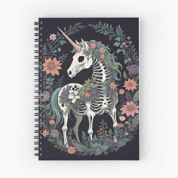 Item preview, Floral Skeleton Unicorn designed and sold by Sarcastic Narwhal.