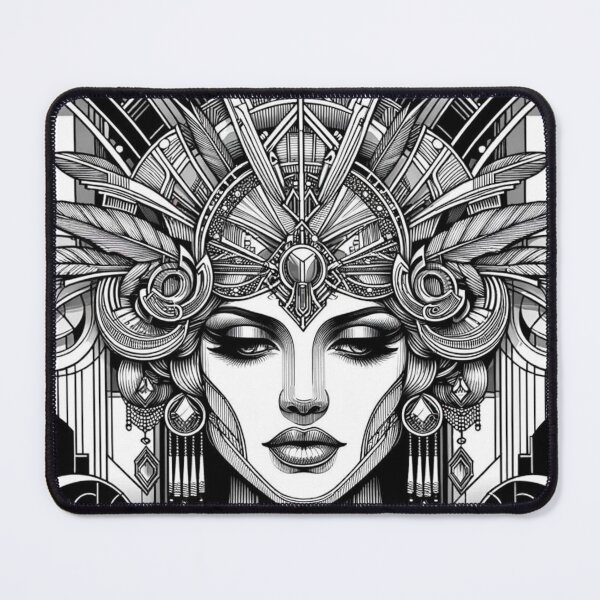 Item preview, Art Deco Poster, Elegant Art Deco Inspired Woman Sticker – Vintage Style, Intricate Lines, and Graceful Beauty for Laptops, Planners, and Gifts designed and sold by AlphaPODMonkey.