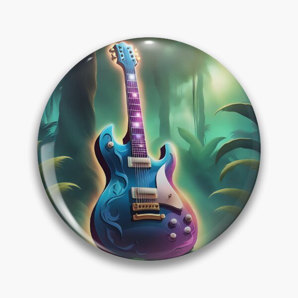Artikelvorschau, Elektrische blaue Gitarre im Dschungel entworfen und verkauft von Artbellachi.