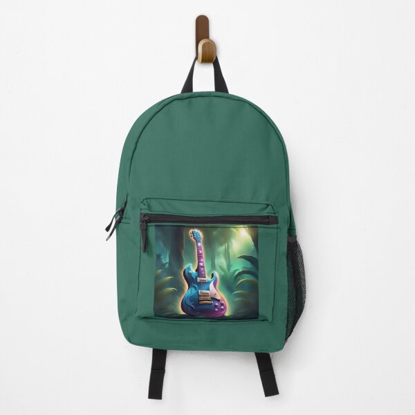 Item preview, Electric blue guitar in the jungle designed and sold by Artbellachi.