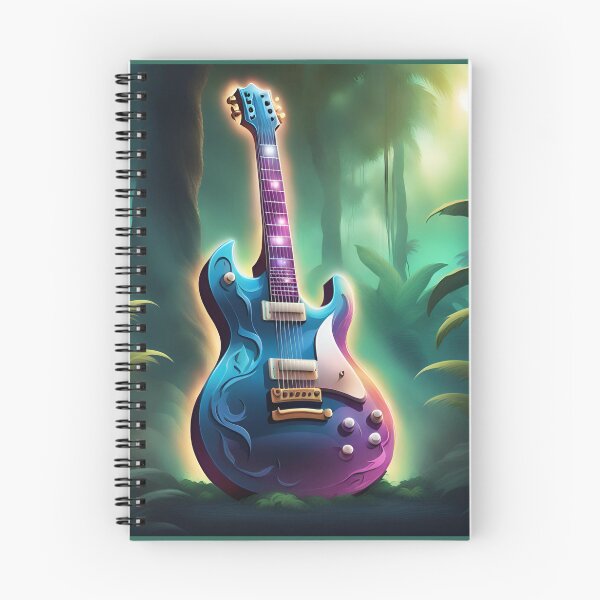 Item preview, Electric blue guitar in the jungle designed and sold by Artbellachi.