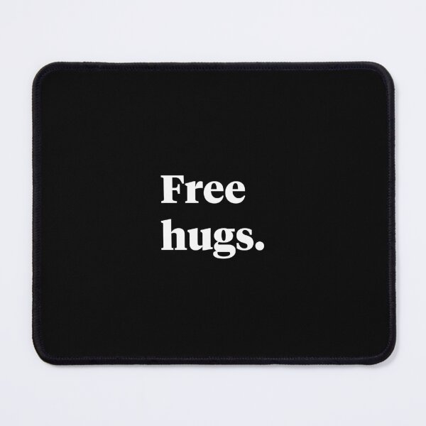 Item preview, Elegant Free Hugs Design, minimalist typography, make a statement wearing this designed and sold by The-AQ-Store.