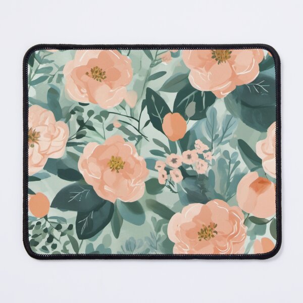 Item preview, Green and peach floralillustration  designed and sold by TeeToDate.