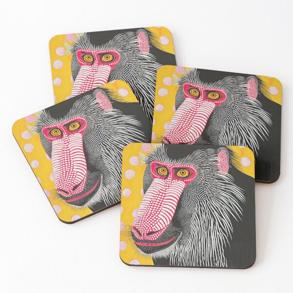 Item preview, Funky Mandrill Portrait Maximalist Art Print designed and sold by GulDesignCo.