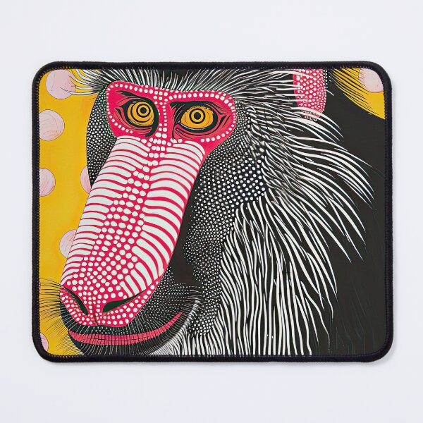Item preview, Funky Mandrill Portrait Maximalist Art Print designed and sold by GulDesignCo.