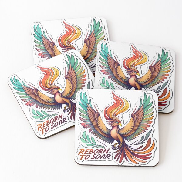 Artikelvorschau, Reborn to Soar – Aquarell-Phoenix mit Flügelprothese entworfen und verkauft von NiftyWrx.