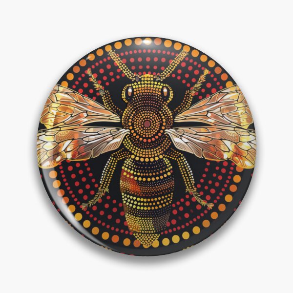 Item preview, Aboriginal Inspired Dot Art - Gold Bee designed and sold by GrinGalore.