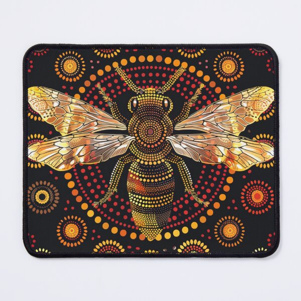 Item preview, Aboriginal Inspired Dot Art - Gold Bee designed and sold by GrinGalore.