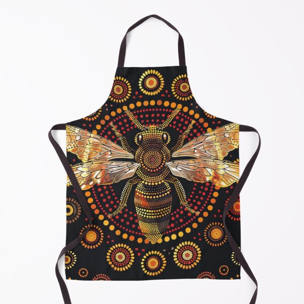 Item preview, Aboriginal Inspired Dot Art - Gold Bee designed and sold by GrinGalore.