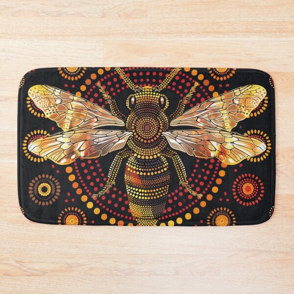 Item preview, Aboriginal Inspired Dot Art - Gold Bee designed and sold by GrinGalore.