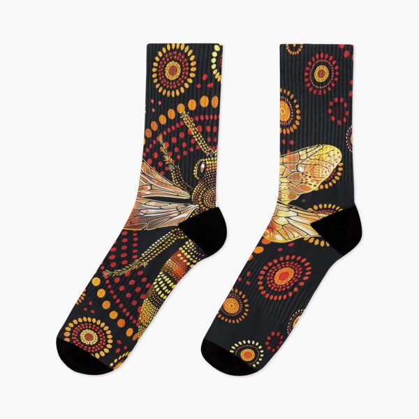Item preview, Aboriginal Inspired Dot Art - Gold Bee designed and sold by GrinGalore.