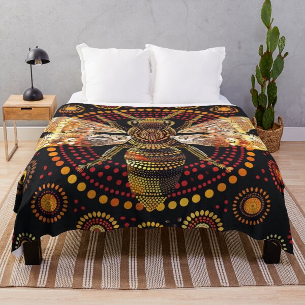 Item preview, Aboriginal Inspired Dot Art - Gold Bee designed and sold by GrinGalore.