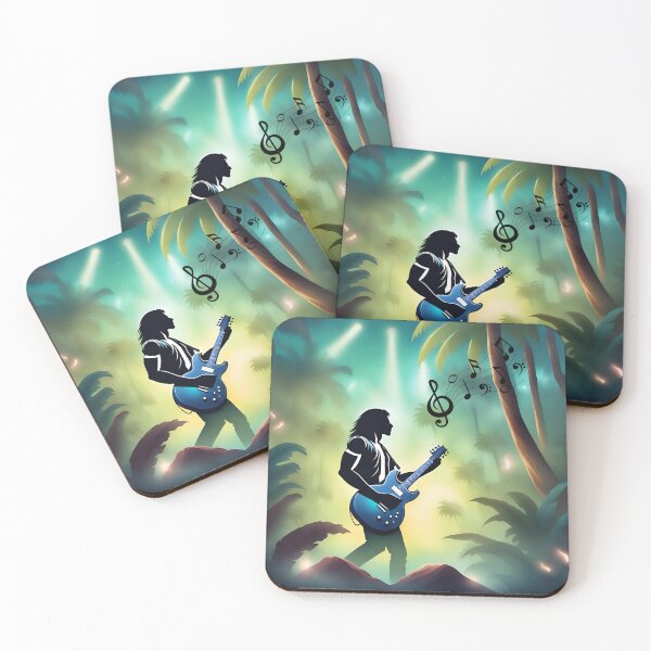 Item preview, Rock guitarist in the jungle designed and sold by Artbellachi.