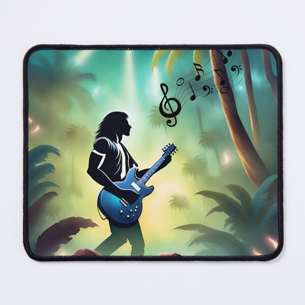 Item preview, Rock guitarist in the jungle designed and sold by Artbellachi.