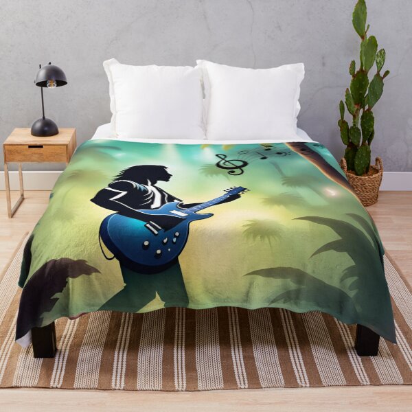 Item preview, Rock guitarist in the jungle designed and sold by Artbellachi.
