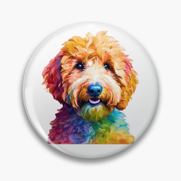 Item preview, Rainbow Goldendoodle Impressionism designed and sold by Fredster1966.