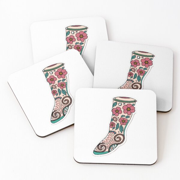 Item preview, Bohemian Floral Prosthetic Leg Art designed and sold by NiftyWrx.