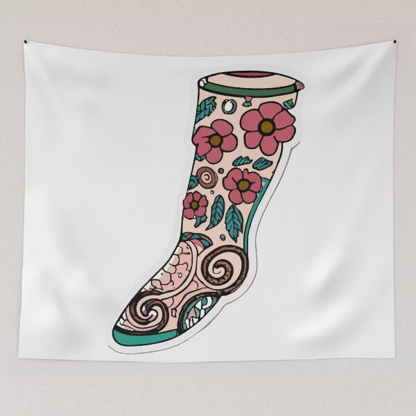 Item preview, Bohemian Floral Prosthetic Leg Art designed and sold by NiftyWrx.