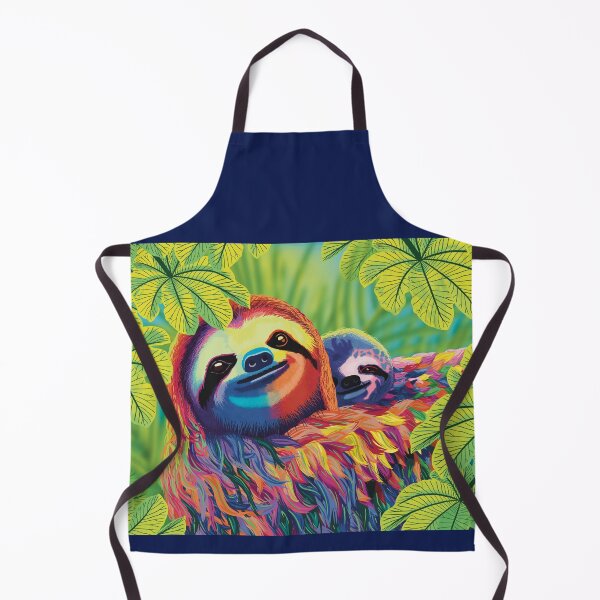 Item preview, Colorful Sloth Mom and Baby designed and sold by Catherine Harrison.