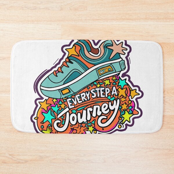 Item preview, Every Step a Journey - Graffiti Sneaker and Stars Design designed and sold by NiftyWrx.