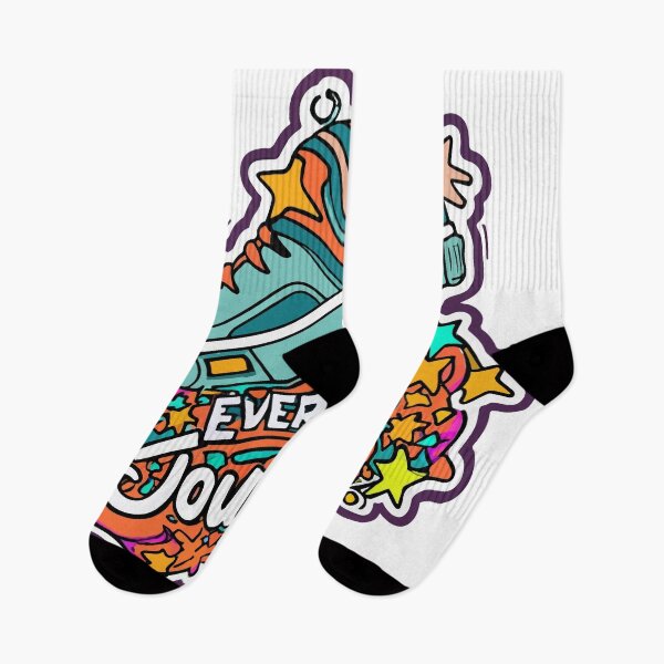 Item preview, Every Step a Journey - Graffiti Sneaker and Stars Design designed and sold by NiftyWrx.