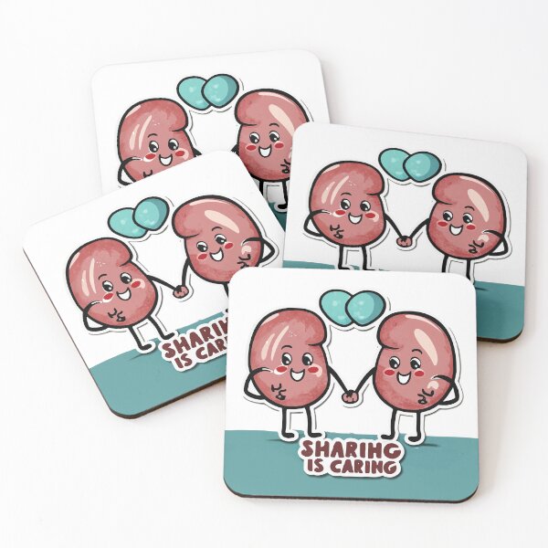 Item preview, Playful Cartoon Kidneys with 'Sharing is Caring' Quote designed and sold by NiftyWrx.