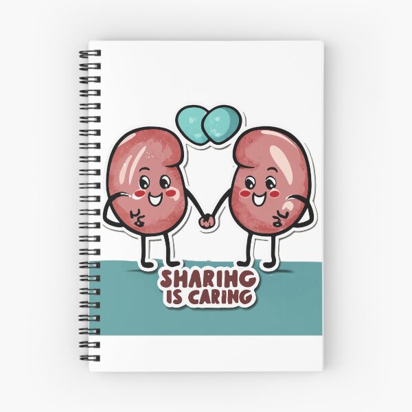 Item preview, Playful Cartoon Kidneys with 'Sharing is Caring' Quote designed and sold by NiftyWrx.
