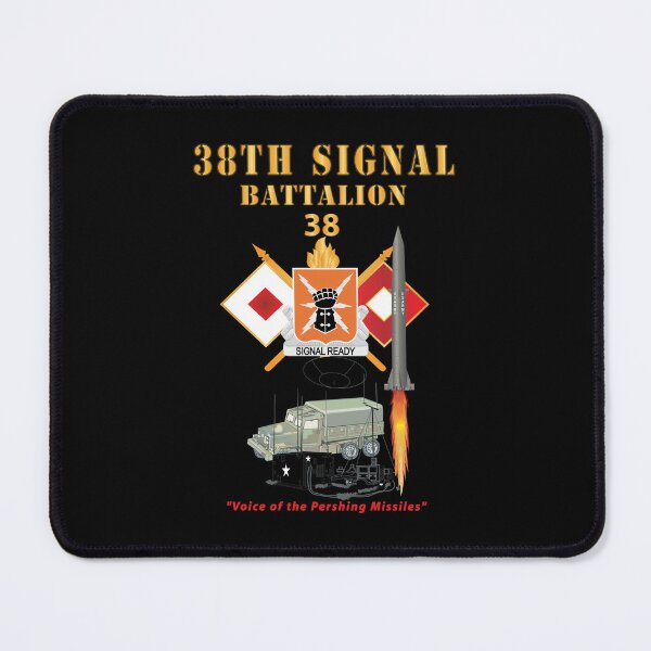 Item preview, 38th Signal Bn - DUI - Br - Pershing Firing w Commo Station - Sat Dish X 300 designed and sold by Military Insignia Products.