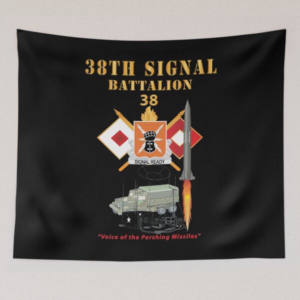 Item preview, 38th Signal Bn - DUI - Br - Pershing Firing w Commo Station - Sat Dish X 300 designed and sold by Military Insignia Products.