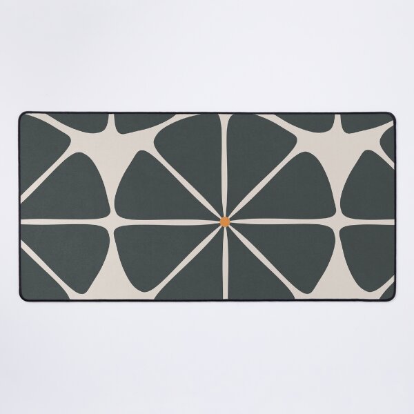 Item preview, Black Retro Florals Pattern designed and sold by technicolorable_art.