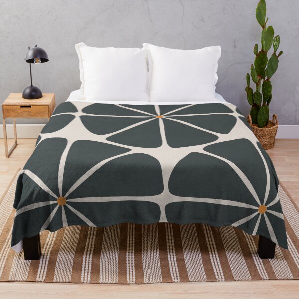 Item preview, Black Retro Florals Pattern designed and sold by technicolorable_art.