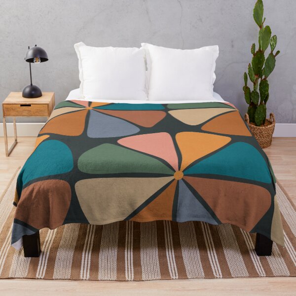 Item preview, Colorful Retro Florals Pattern designed and sold by technicolorable_art.