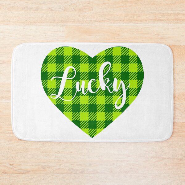 Item preview, Fortunate Hearts: 'Lucky' in Love with Green Clover Heart Design designed and sold by FebricFusion.