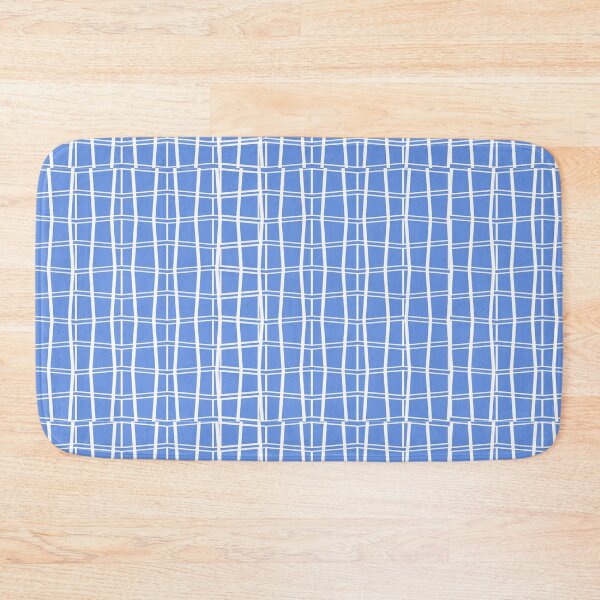Item preview, white light blue fuzzy gird block designed and sold by pipikijung.
