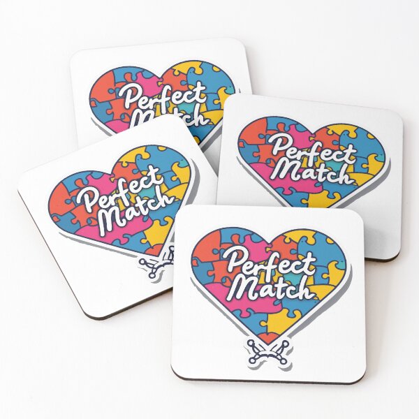 Item preview, Perfect Match Abstract Heart Puzzle designed and sold by NiftyWrx.