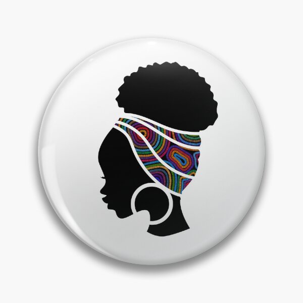 Item preview, Afro Woman with African Pattern, Black History  designed and sold by Logiamerch.