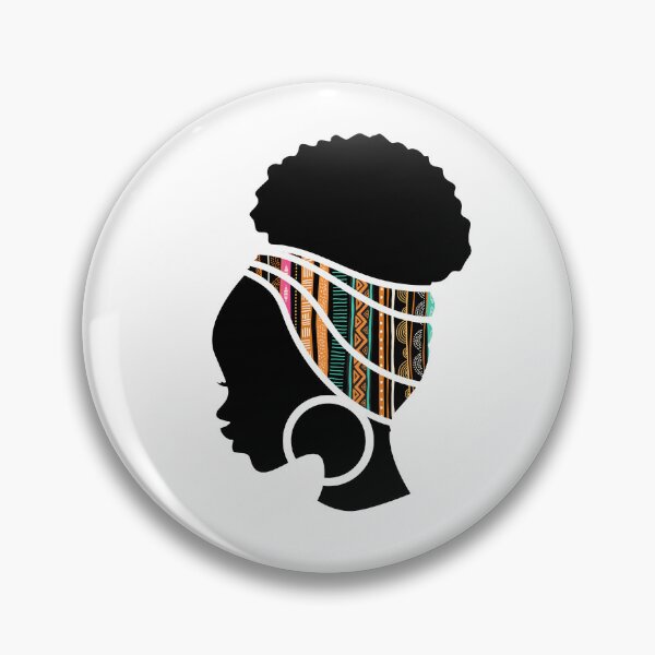 Item preview, Afro Woman with African Pattern, Black History  designed and sold by Logiamerch.