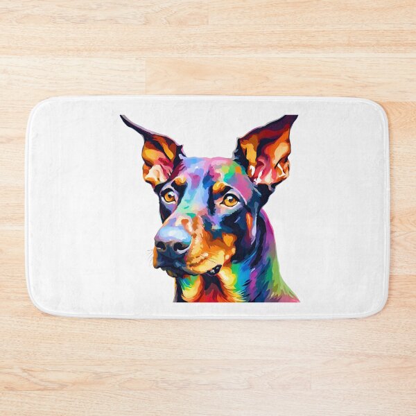 Artikelvorschau, Regenbogen-Dobermann-Impressionismus entworfen und verkauft von Fredster1966.