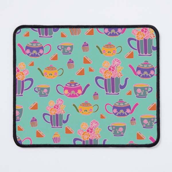 Artikelvorschau, vector hand drawn garden tea party elements seamless pattern entworfen und verkauft von 137Lanternes.