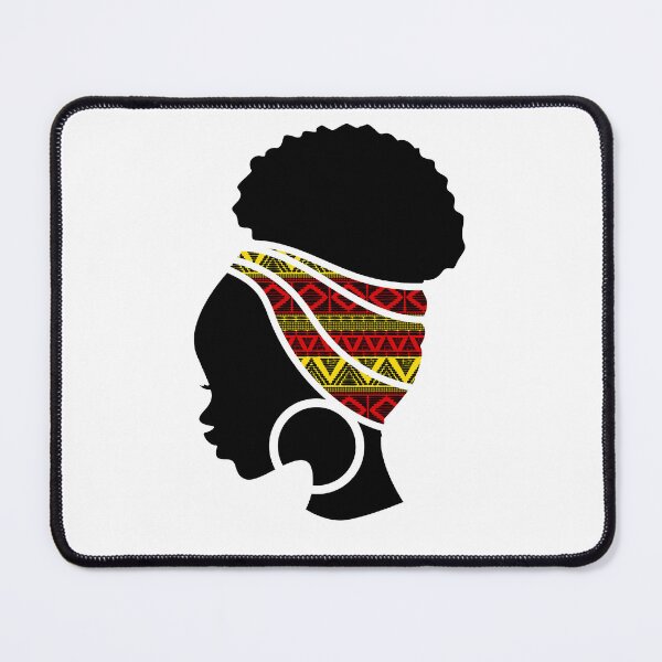 Item preview, Afro Woman with African Pattern, Black History  designed and sold by Logiamerch.