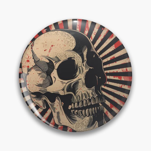 Item preview, Grunge Skull On Vintage Red And Black Background designed and sold by GrinGalore.