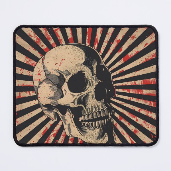 Item preview, Grunge Skull On Vintage Red And Black Background designed and sold by GrinGalore.