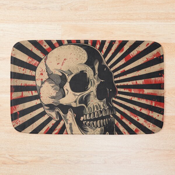 Item preview, Grunge Skull On Vintage Red And Black Background designed and sold by GrinGalore.